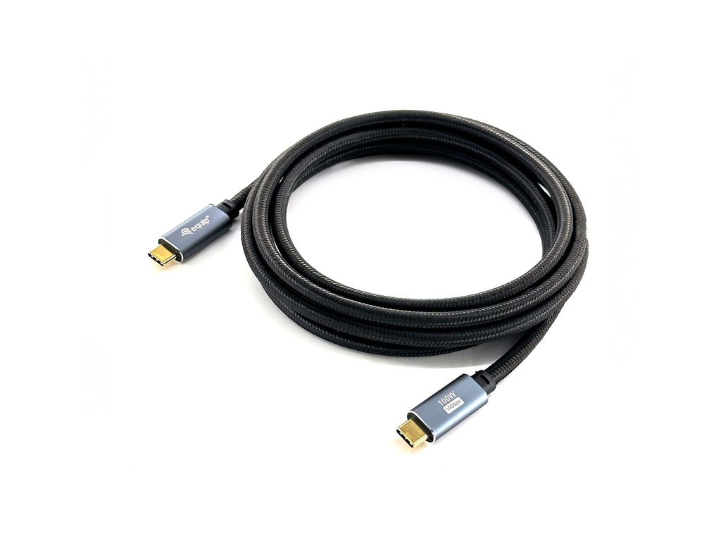 128357 Cable USB 3.2 Gen 2 C a C, M/M, 2,0m, PD100W , 4K/60Hz, 10Gbps, Negro