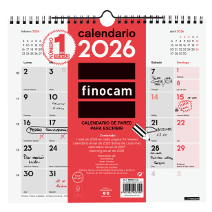 Calendario Neutro de Pared para Escribir 2026