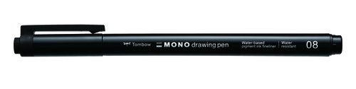ROTUL.TOMBOW MONO DRAWING P.FINA 08 NEGR - Pack de 4 unidades
