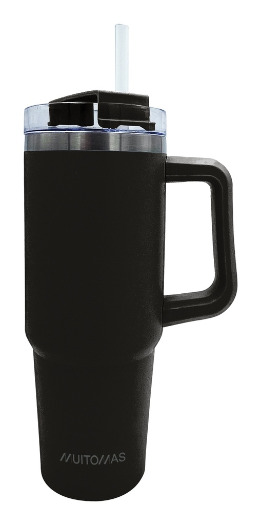 [TRAVELMUG900BK] TRAVELMUG900BK taza de viaje 900 ml Negro Acero inoxidable