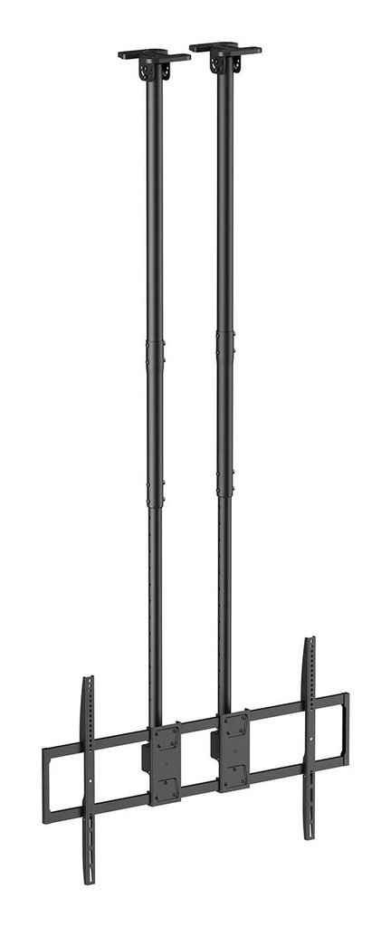 Soporte de Techo PRO Inclinable, Extensible y Nivelable para Monitor/TV 120kg de 60-120, Negro