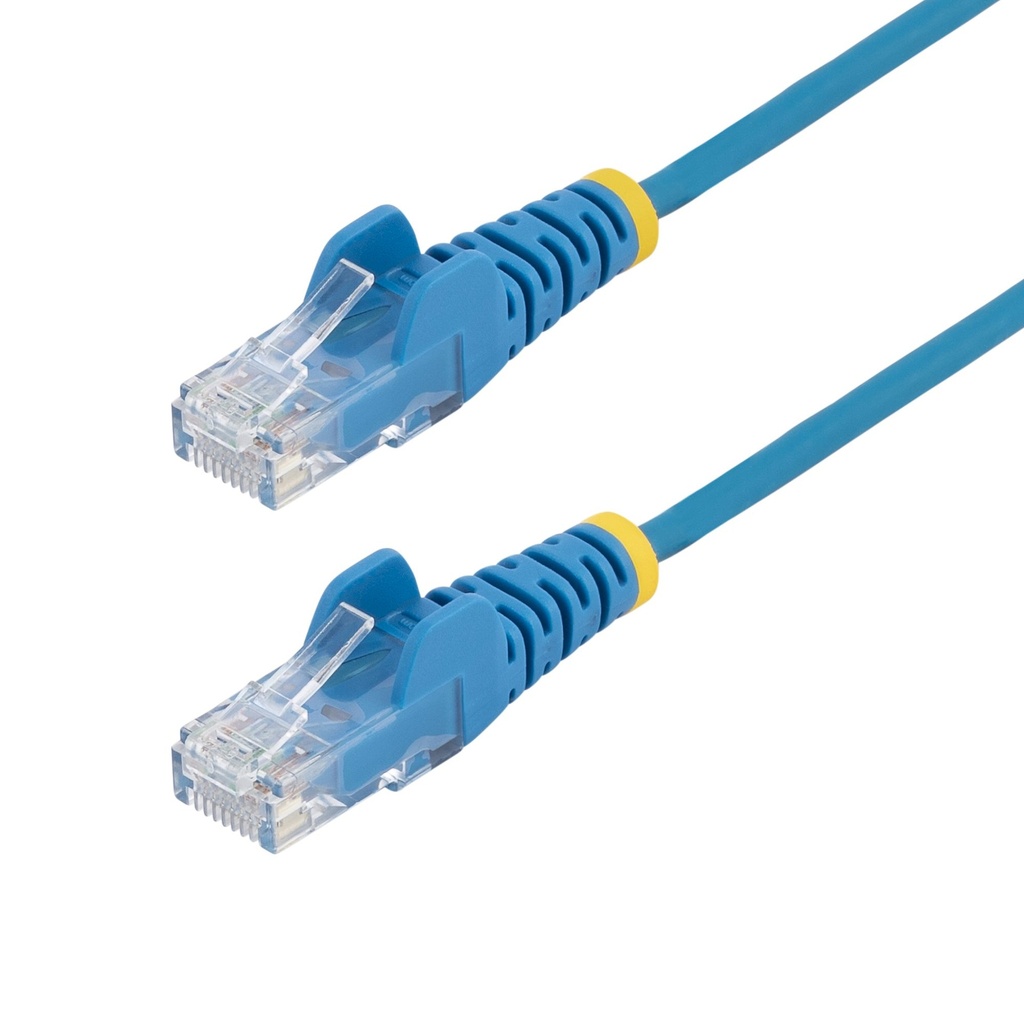 Cable de Red Ethernet CAT6 Delgado sin Enganches Azul de 7m - Cable RJ45 Snagless Slim 28AWG - Alambre de Cobre Puro - PoE 100W - con Alivios de Tensión - LSZH - Probado con Fluke