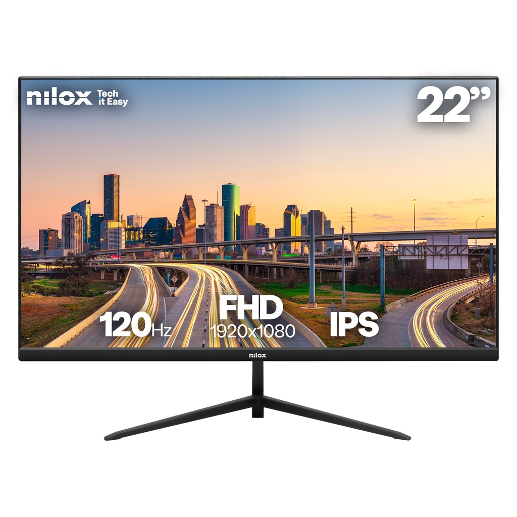 MONITOR 22 IPS 120 HZ VGA HDMI pantalla para PC 54,6 cm (21.5") 1920 x 1080 Pixeles Full HD LCD Negro