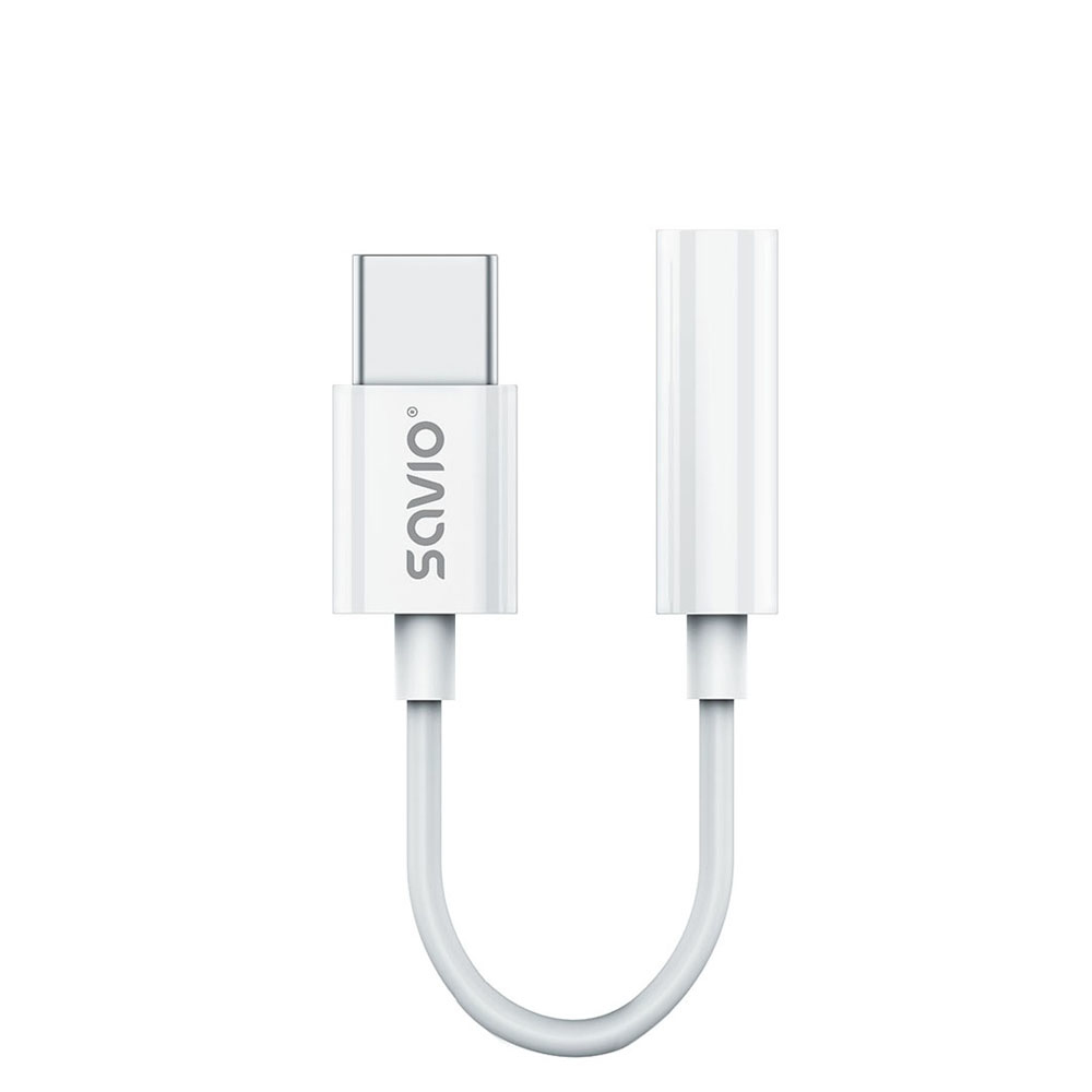AK-51 cable de audio 0,11 m 3,5mm USB Tipo C Blanco
