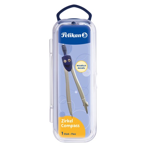 [700283] COMPAS PELIKAN METALICO CON TUBO MINAS