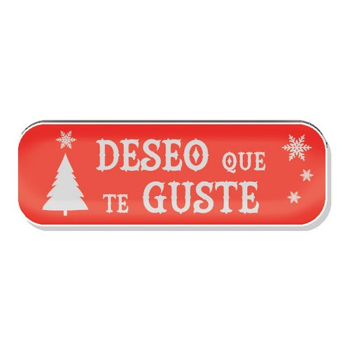 [41242] ETIQ.REG. R.250 DESEO QUE TE GUSTE ROJO