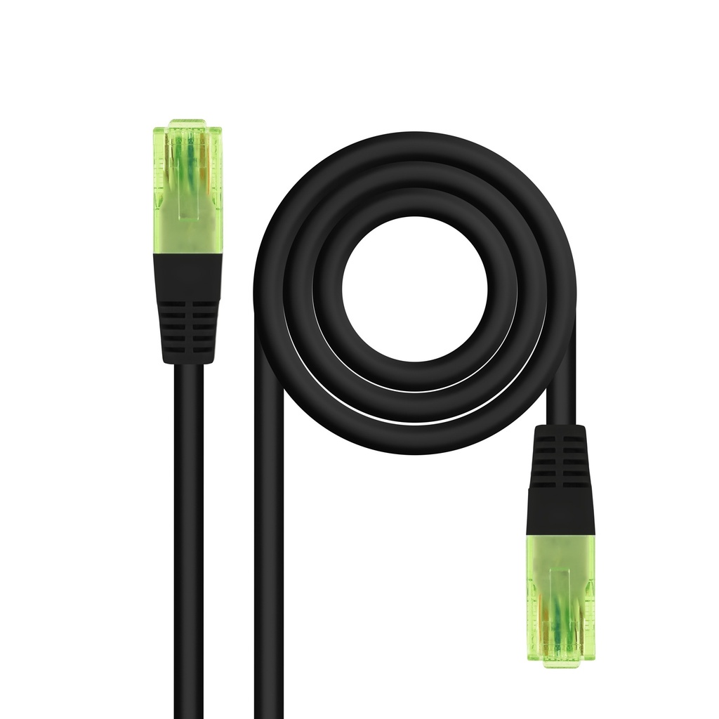 Cable de Red Latiguillo RJ45 CAT.6 UTP AWG26 CCA, Negro, 1.5 m