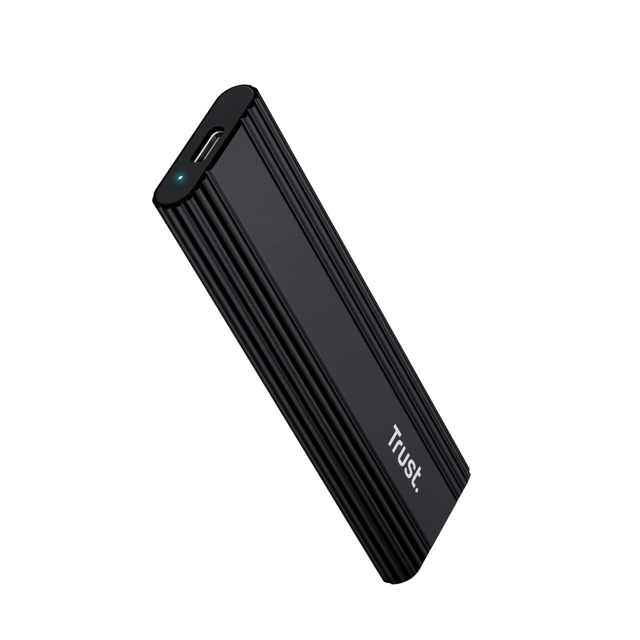 25806 caja para disco duro externo Caja externa para unidad de estado sólido (SSD) Negro