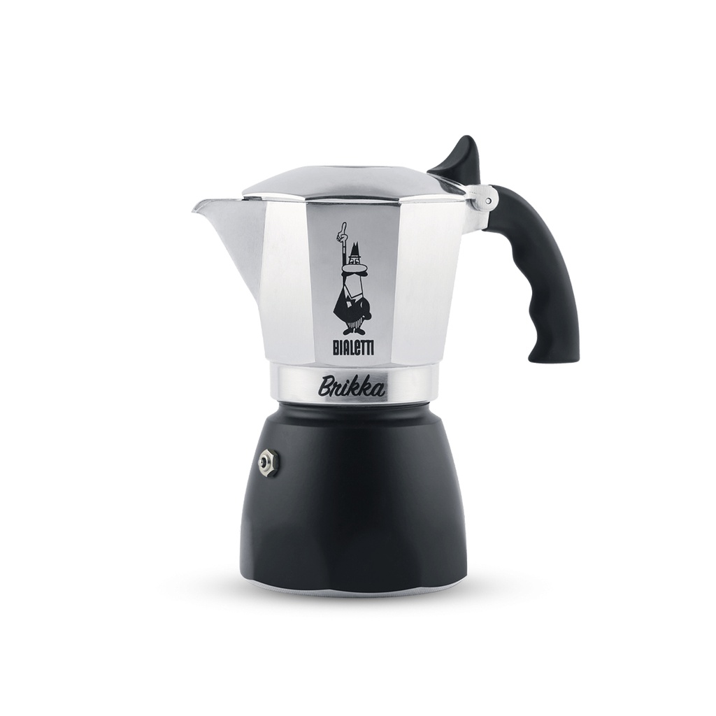Brikka Cafetera italiana 0,17 L Negro, Acero inoxidable