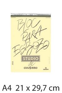 [C200400254] Bloc espiral de esbozo studio a4 100h 90g. grano fino  microperforado