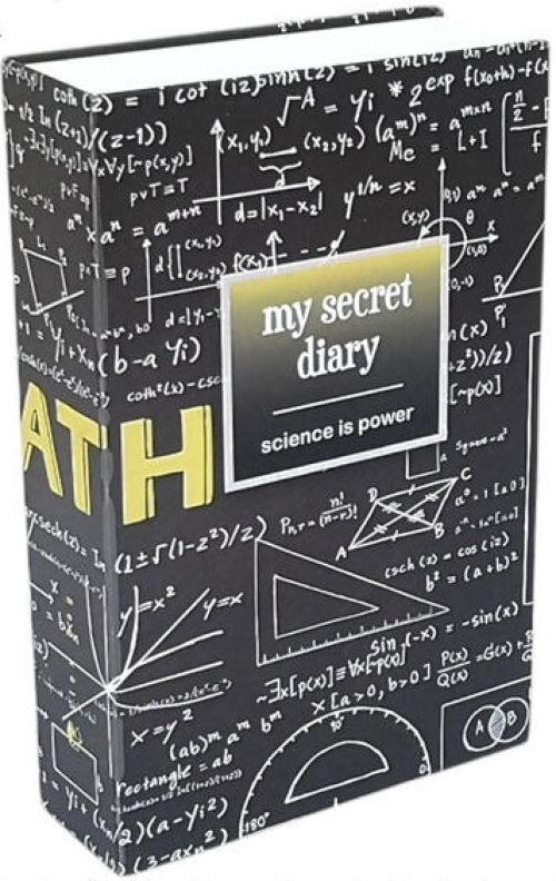 Caja fuerte con combinación y forma de libro science is power