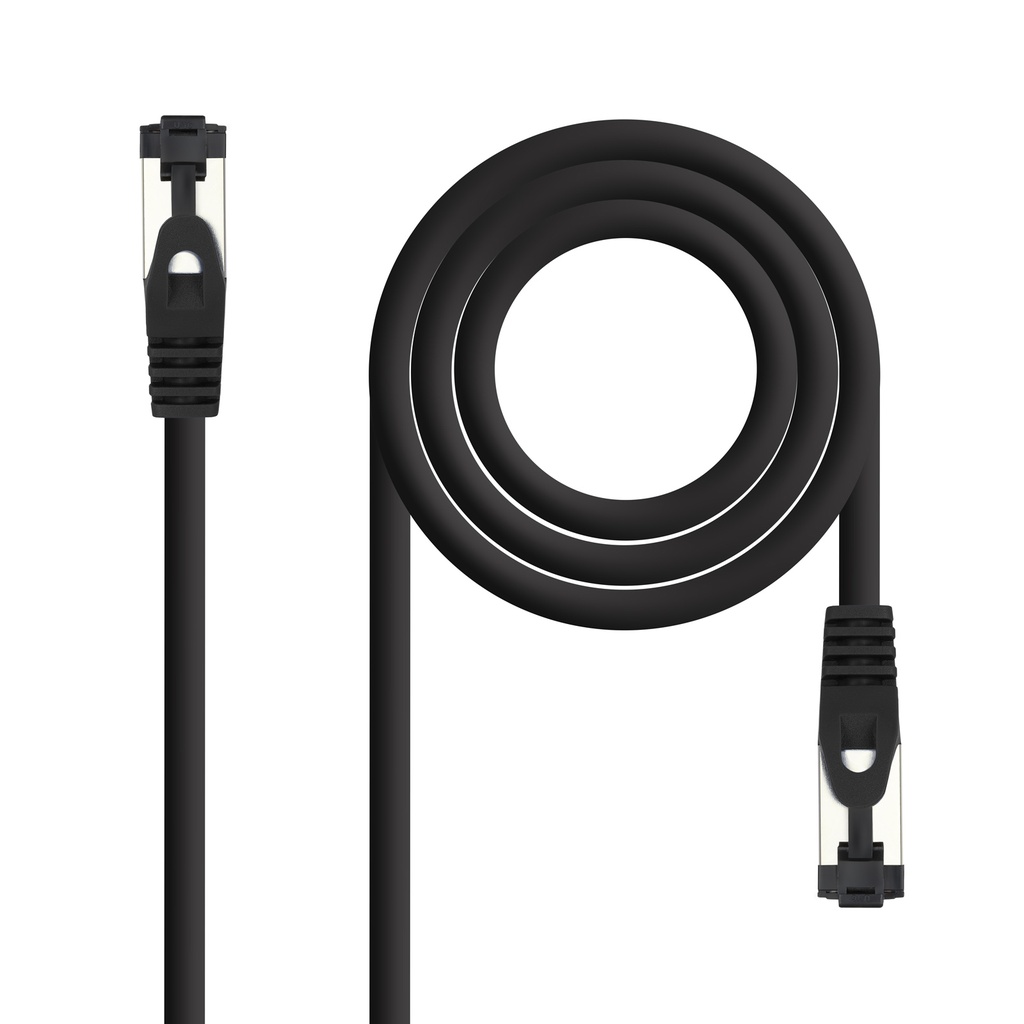 Cable de Red Latiguillo Cat.8.1 2GHz LSZH SSTP AWG26, Negro, 30 cm