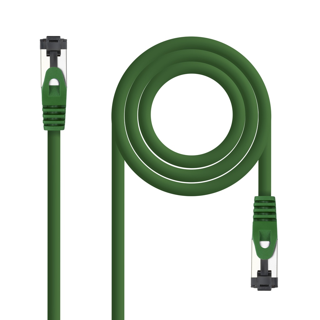 Cable de Red Latiguillo Cat.8.1 2GHz LSZH SSTP AWG26, Verde, 30 cm