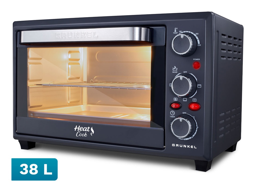 [HR-38PRO] HR-38PRO horno 38 L 2000 W Negro, Acero
