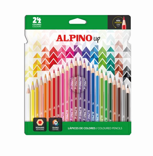 [AL020658] Estuche 24 lapices colores alpino up colores surtidos