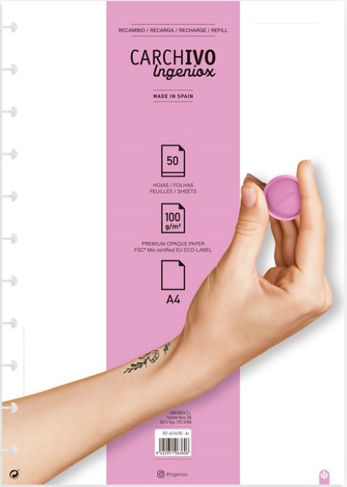 66104205 papel de cuaderno 210 x 297 mm (A4) 50 hojas