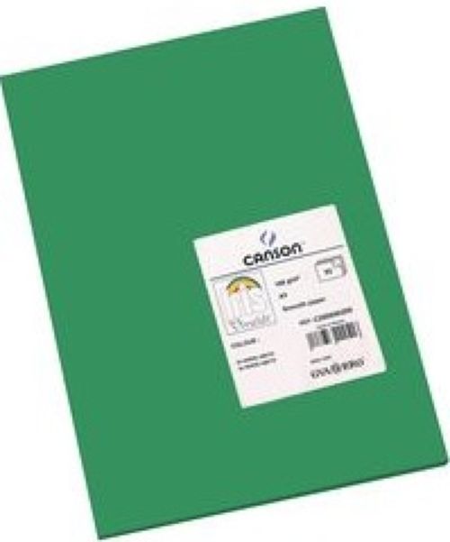 Paq 25 cartulinas iris 50x65 cm. color verde abeto 185 g.