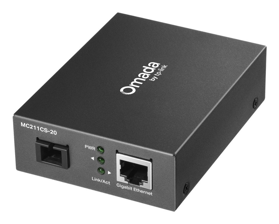 [MC211CS-20] Omada MC211CS-20 convertidor de medio 1000 Mbit/s 1310 nm Monomodo Negro