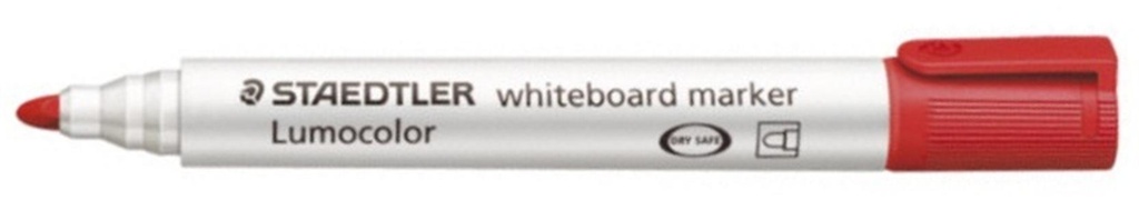 [351-2] C/10 rotuladores lumocolor whiteboard marker 351 color rojo