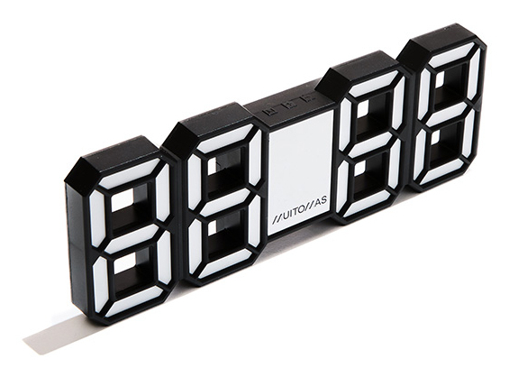 [NEONCLOCKWH] NEONCLOCKWH despertador Negro, Blanco