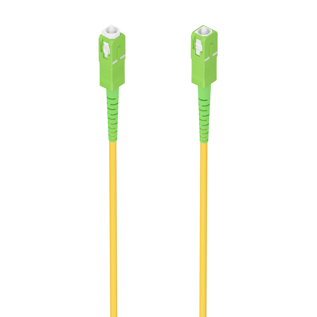 Cable Fibra Óptica Latiguillo G657A2 3.0 9/125 SMF Simplex CPR DCA LSZH, SC/APC-SC/APC, Amarillo, 15m