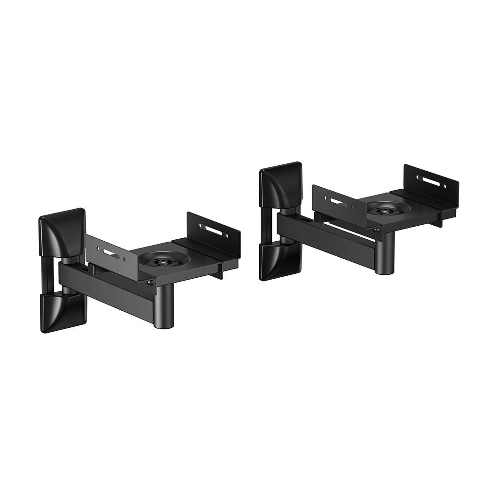 [SPK05U-421] Soporte Universal De Pared Giratorio E Inclinable Para Altavoces, Negro