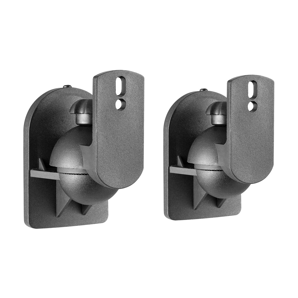 [SPK06U-423] Soporte Universal De Pared Giratorio E Inclinable Para Altavoces, Negro