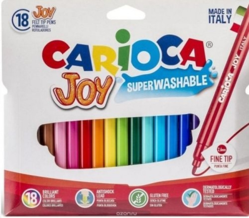 [8003511405557] ESTUCHE 18 ROTULADORES CARIOCA JOY PUNTA FINA