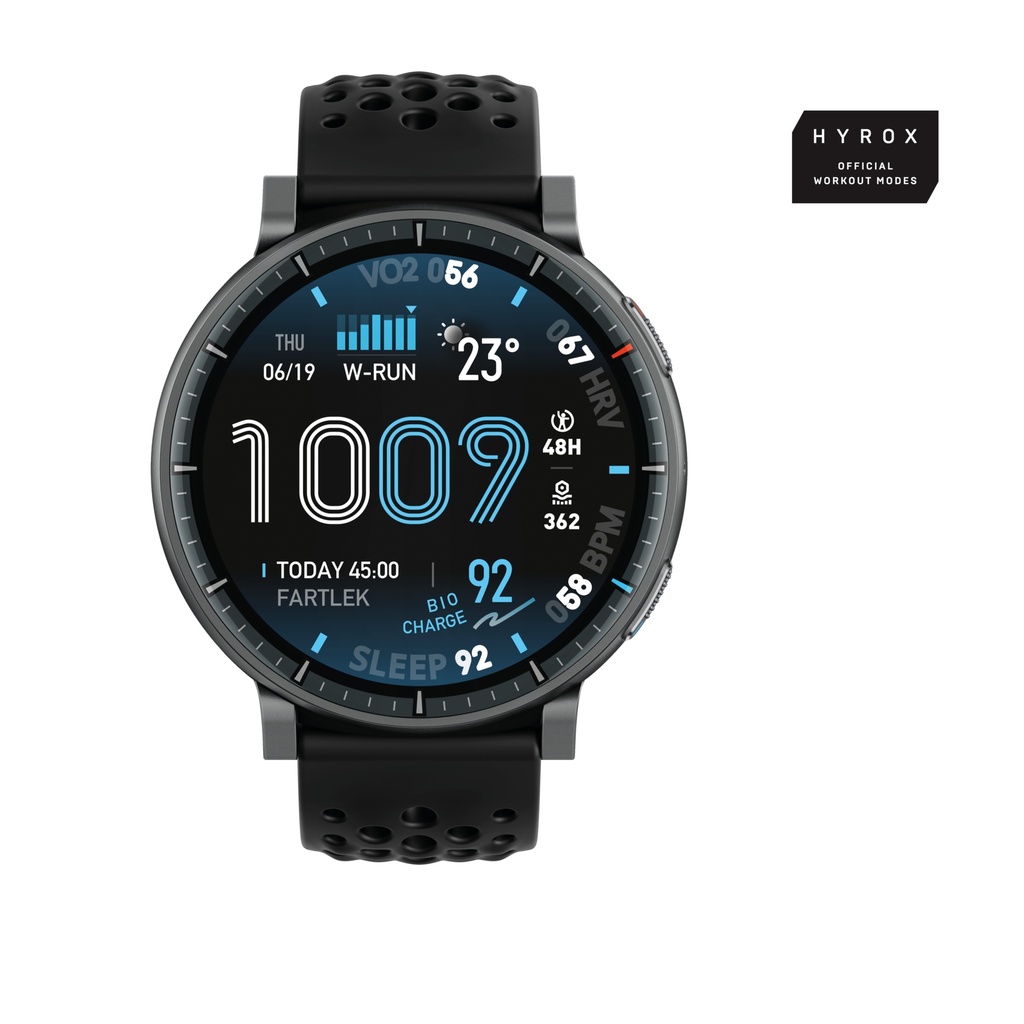 Active Max 3,81 cm (1.5") AMOLED Digital 480 x 480 Pixeles Pantalla táctil Negro