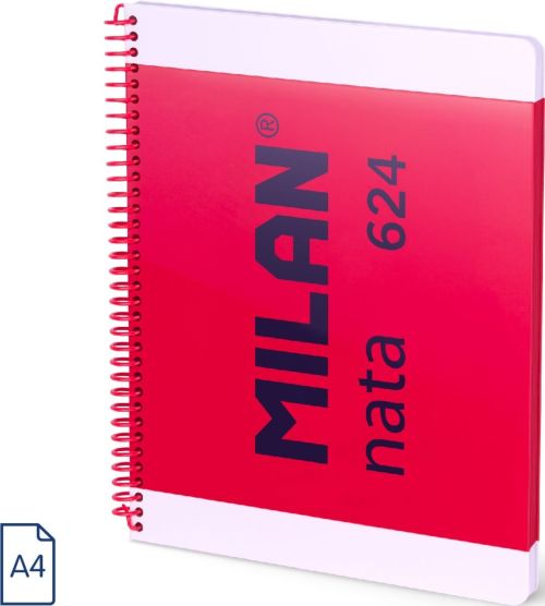 Paq/3 cuaderno espiral a4 80h 95g. liso microperforado color rosa