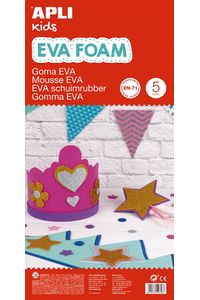 [12769] BLISTER 5 LAMINAS GOMA EVA BLANCO 40X60 2MM APLI