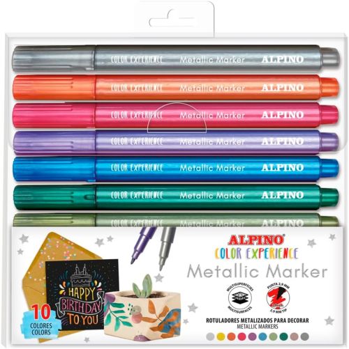 [AR001086] Estuche 10 rotuladores multisuperficies metalic marker