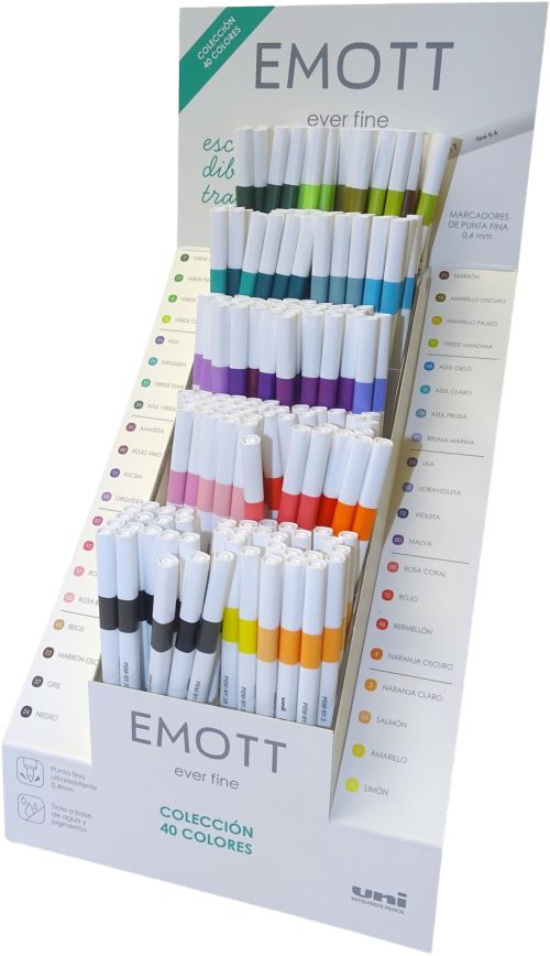 [182634920] çxp 200 rotulador uni emott punta fina 0,4mm colores surtidos