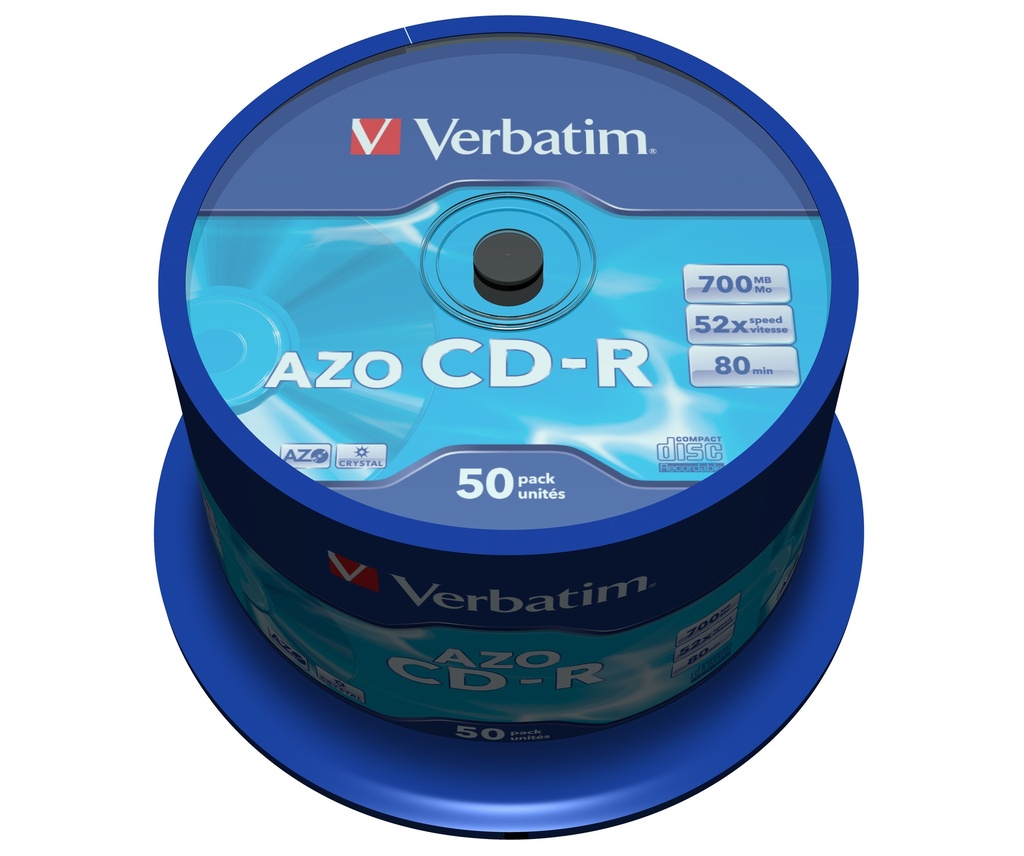 [43343] CD-R AZO Crystal 700 MB 52x 50 pieza(s)