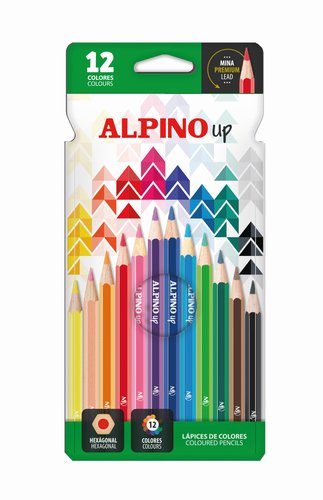 [AL020654] Estuche 12 lapices colores alpino up colores surtidos